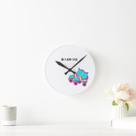 Reloj Redondo Mediano Patines de rodillos