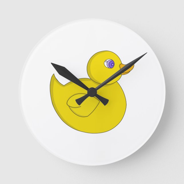 Reloj Redondo Mediano Pato de goma (Anverso)