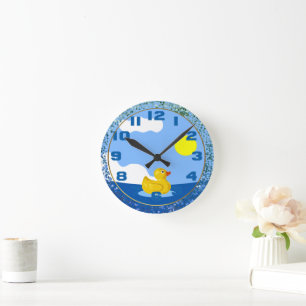 Reloj Redondo Mediano Pato de goma