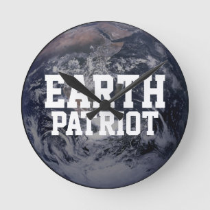 Reloj Redondo Mediano Patriota de la Tierra