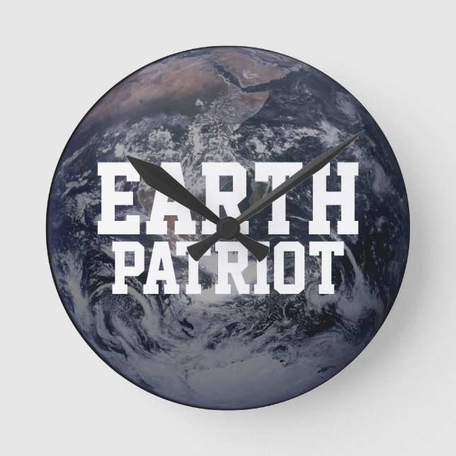 Reloj Redondo Mediano Patriota de la Tierra (Anverso)