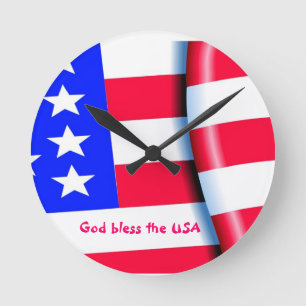 Reloj Redondo Mediano Patriotic Clock