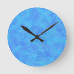 Reloj Redondo Mediano Patrón abstracto azul