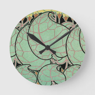 Reloj Redondo Mediano Patrón Art Nouveau #10