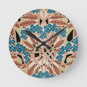 Reloj Redondo Mediano Patrón Art Nouveau #12