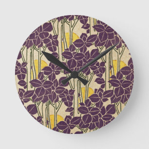 Reloj Redondo Mediano Patrón Art Nouveau #5