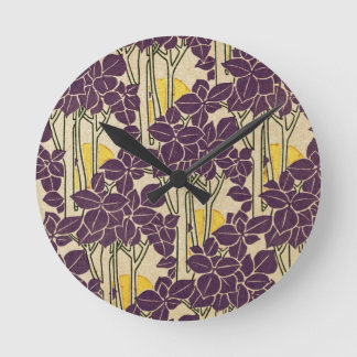 Reloj Redondo Mediano Patrón Art Nouveau #5