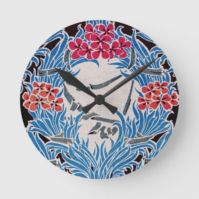 Reloj Redondo Mediano Patrón Art Nouveau #6 (Anverso)