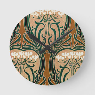 Reloj Redondo Mediano Patrón Art Nouveau n° 9