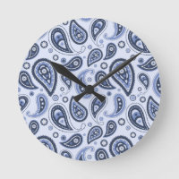 Patrón azul paisley