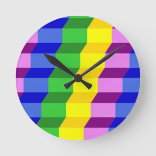 RELOJ REDONDO MEDIANO PATRÓN COLORIDO