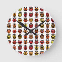 Reloj Redondo Mediano Patrón colorido de los tiburones