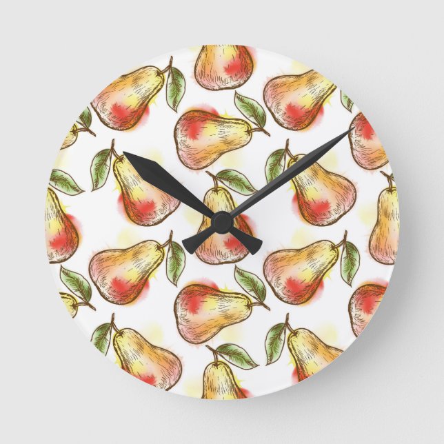 Reloj Redondo Mediano Patrón con pera (Anverso)
