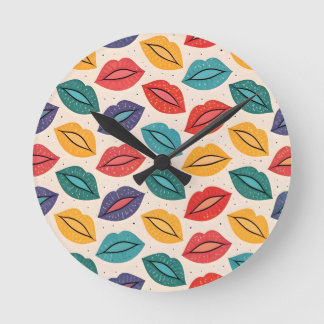 Reloj Redondo Mediano Patrón de beso