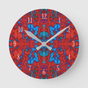 Reloj Redondo Mediano Patrón de caleidoscopio psicodélico