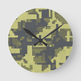 Reloj Redondo Mediano Patrón de camuflaje militar