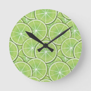 Reloj Redondo Mediano Patrón de cítricos