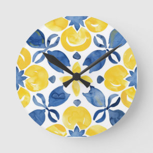 Reloj Redondo Mediano Patrón de cítricos
