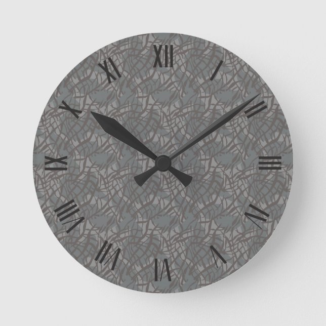 Reloj Redondo Mediano Patrón de elefantes (Anverso)