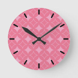 Reloj Redondo Mediano Patrón de envío rosa