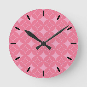 Reloj Redondo Mediano Patrón de envío rosa