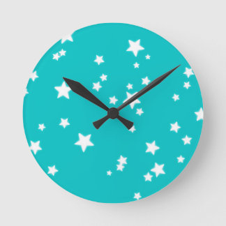 Reloj Redondo Mediano Patrón de estrellas