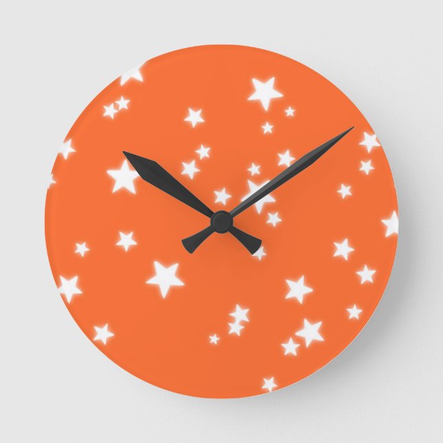 Reloj Redondo Mediano Patrón de estrellas (Anverso)