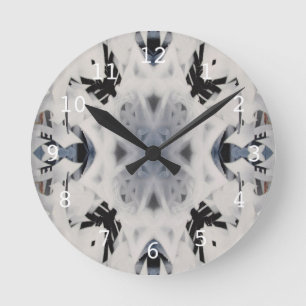 Reloj Redondo Mediano Patrón de graffiti mono caleidoscopio