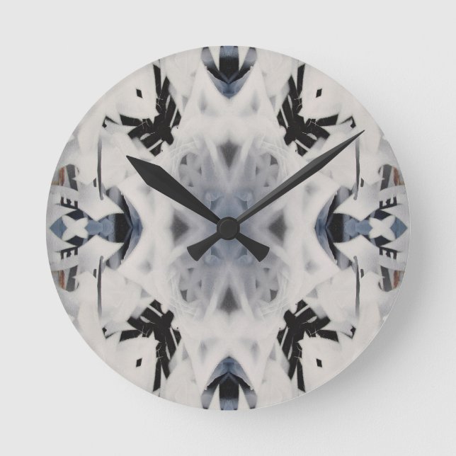 Reloj Redondo Mediano Patrón de graffiti mono kaleidoscopio (Anverso)