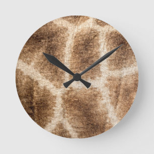 Reloj Redondo Mediano Patrón de jirafa