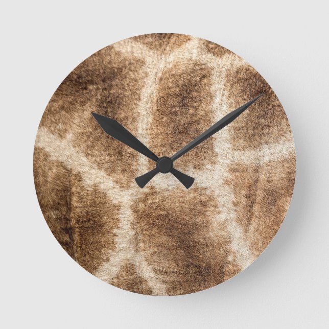 Reloj Redondo Mediano Patrón de jirafa (Anverso)