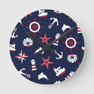 Reloj Redondo Mediano Patrón de mar Náutico