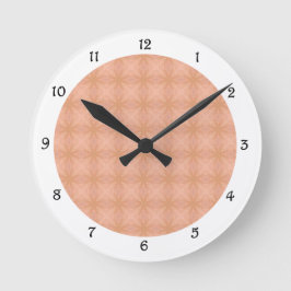 Reloj Redondo Mediano Patrón de mosaico rosado suave