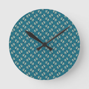 Reloj Redondo Mediano patrón de pájaros