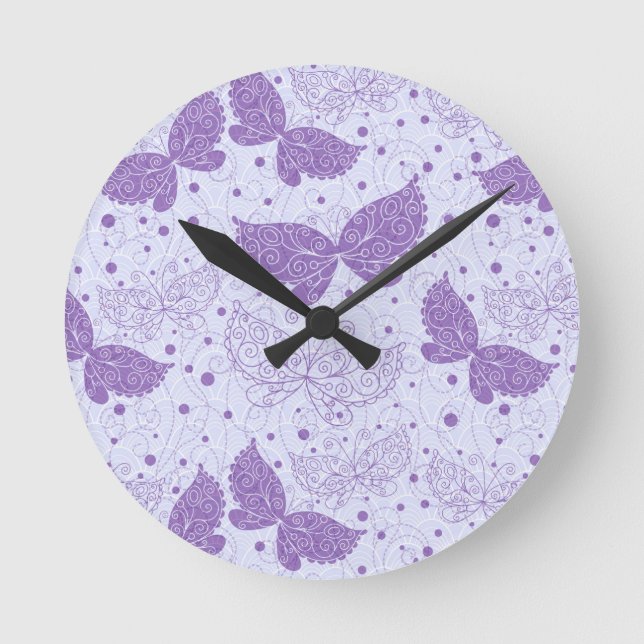 Reloj Redondo Mediano Patrón de primavera (Anverso)