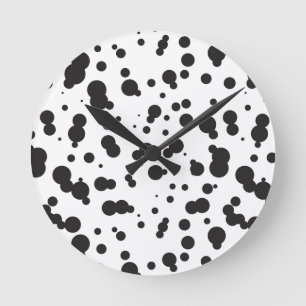 Reloj Redondo Mediano Patrón de puntos dalmatina