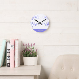 Reloj Redondo Mediano Patrón de triángulo colorido único y citas