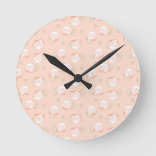 Reloj Redondo Mediano Patrón elegante de la concha de mar tirando almoha