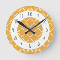 Patrón elegante de quatrefoil - Blanco dorado