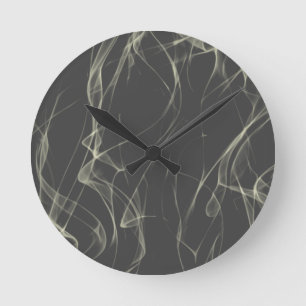 Reloj Redondo Mediano Patrón estampado de curvas artísticas contemporáne