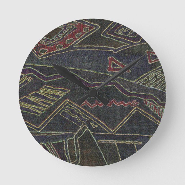 RELOJ REDONDO MEDIANO PATRÓN ÉTNICO (Anverso)