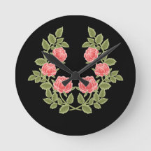 Patrón floral de rosas polvorientas vintage rosada
