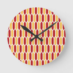 Reloj Redondo Mediano Patrón geométrico