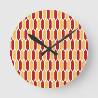 Reloj Redondo Mediano Patrón geométrico