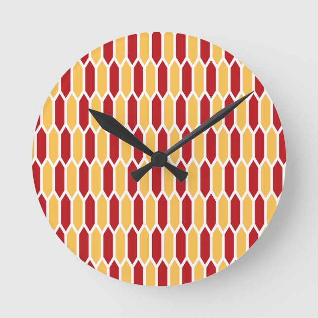 Reloj Redondo Mediano Patrón geométrico (Anverso)