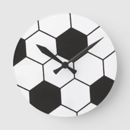 Reloj Redondo Mediano Patrón inspirado en balón de fútbol con estampado 