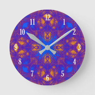 Reloj Redondo Mediano Patrón Kaleidoscope