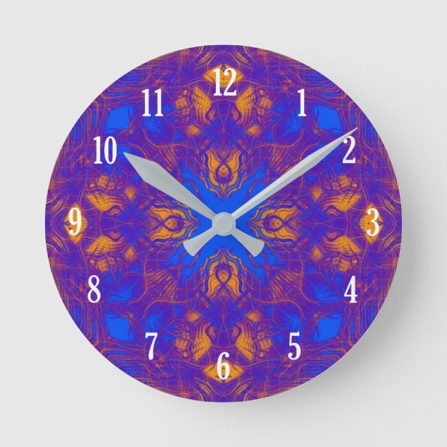 Reloj Redondo Mediano Patrón Kaleidoscope (Anverso)