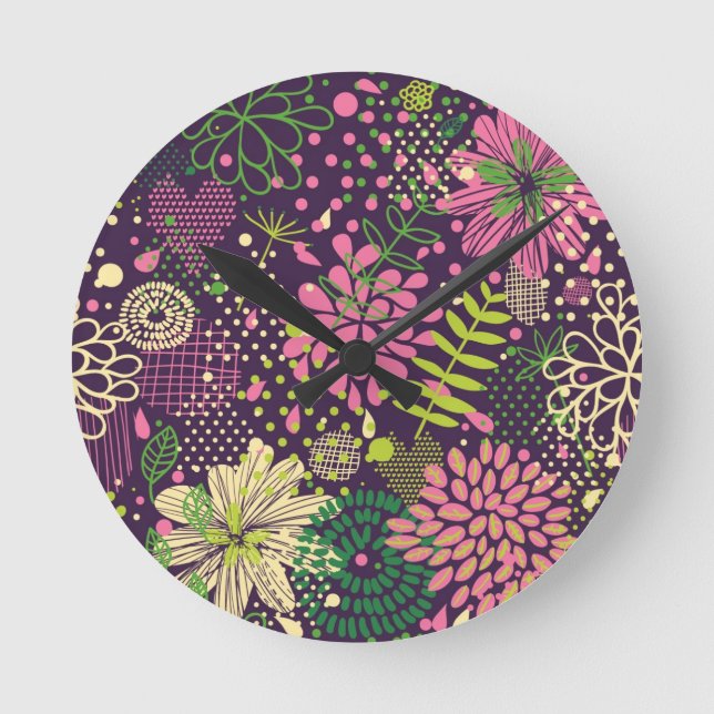 Reloj Redondo Mediano Patrón luminoso (Anverso)