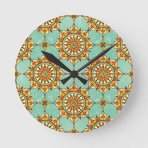 Reloj Redondo Mediano Patrón ornamental